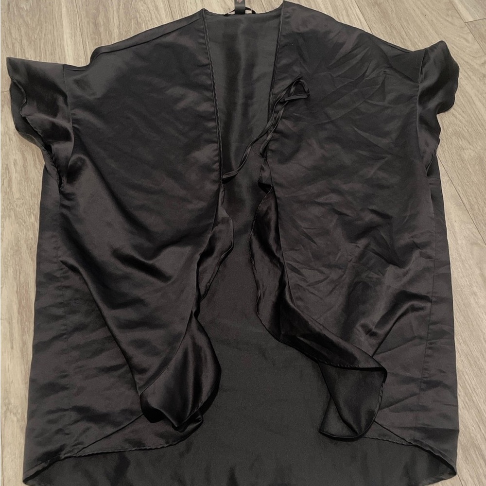 Victoria's Secret Black Satin Robe